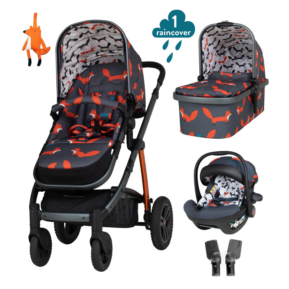 Pack Wow 2 con silla de coche - Charcoal Mister Fox