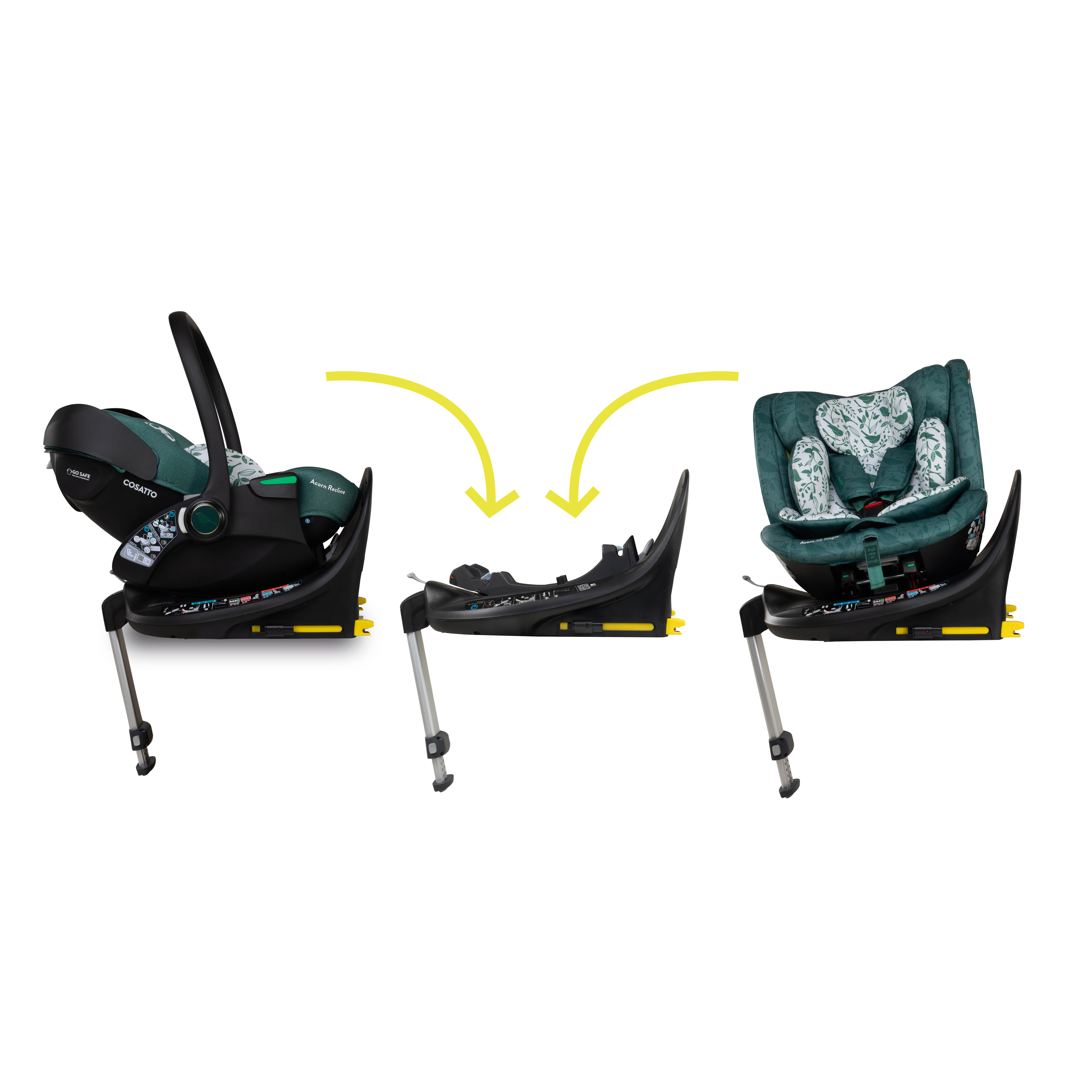 Wow 3 Pack Familiar Multi Etapa Reclinable y 2 Bases - Wildwood