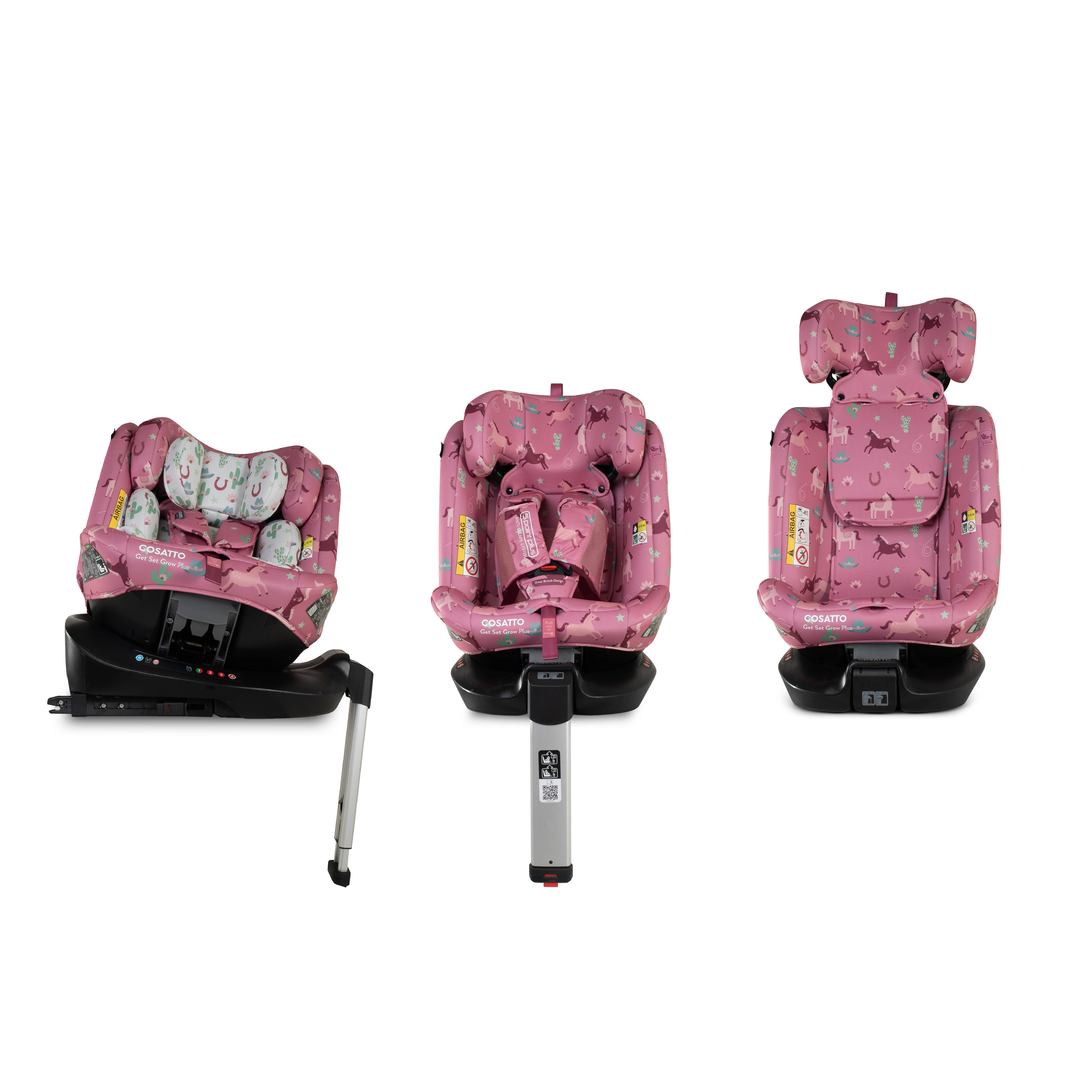 Silla de coche Get Set Grow Plus i-Size 360 - Pony Party