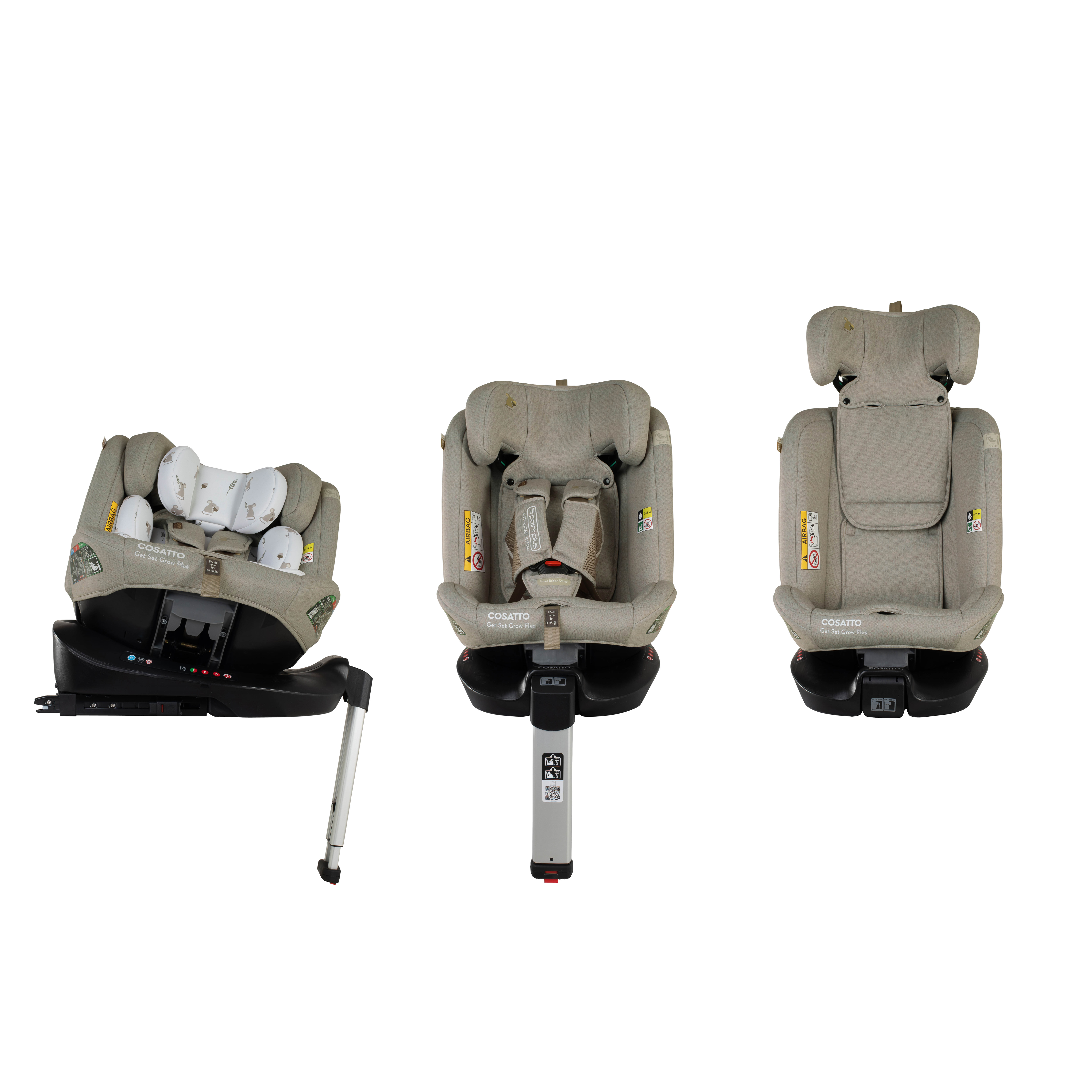 Silla de coche Get Set Grow Plus i-Size 360 - Hushmouse