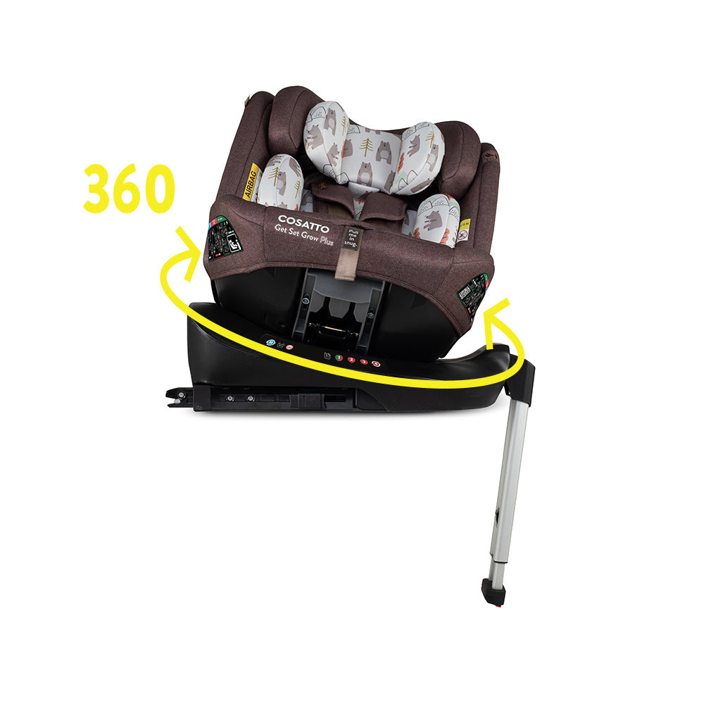 Silla de coche Get Set Grow Plus i-Size 360 - Bear Hug
