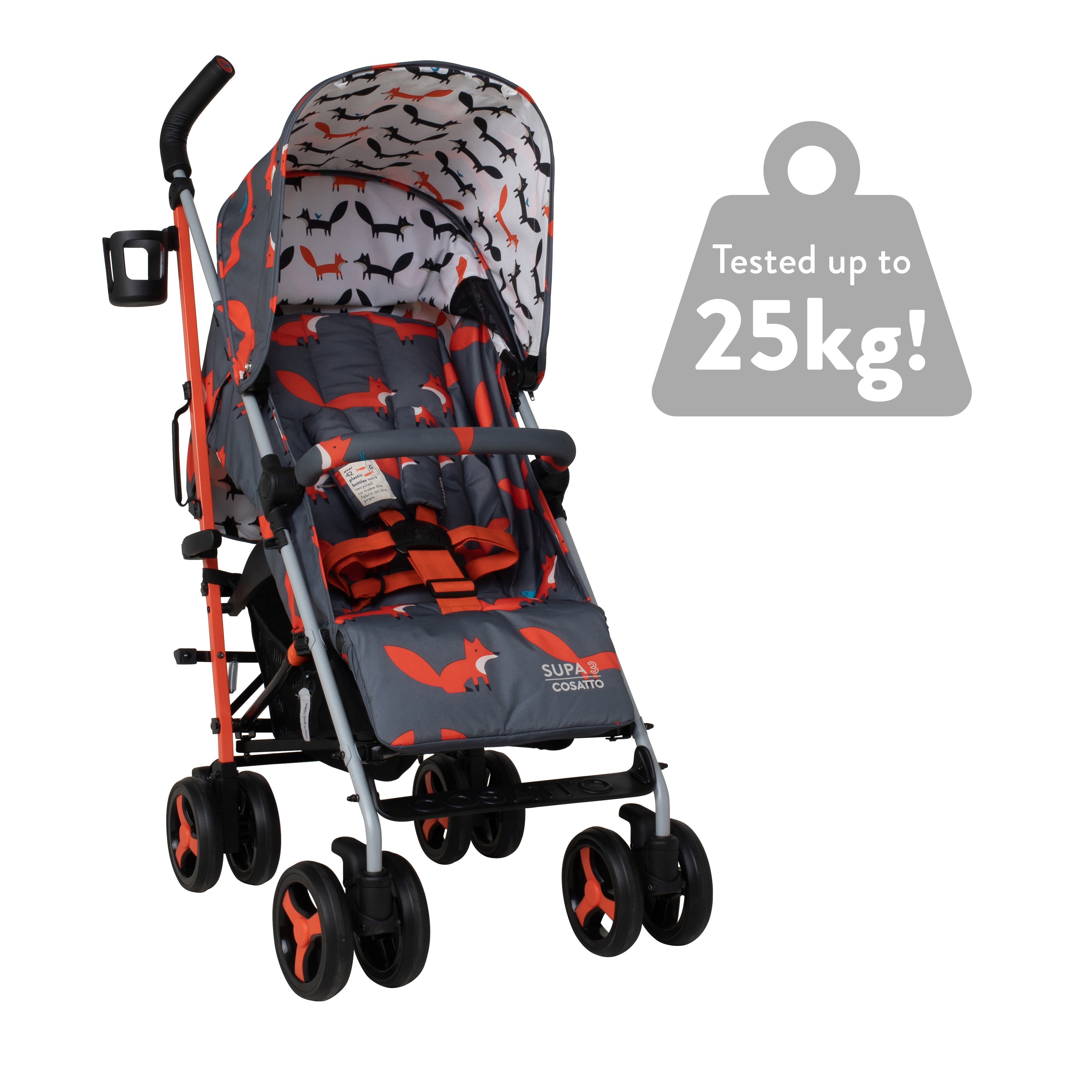 Silla de paseo Supa 3 - Charcoal Mister Fox