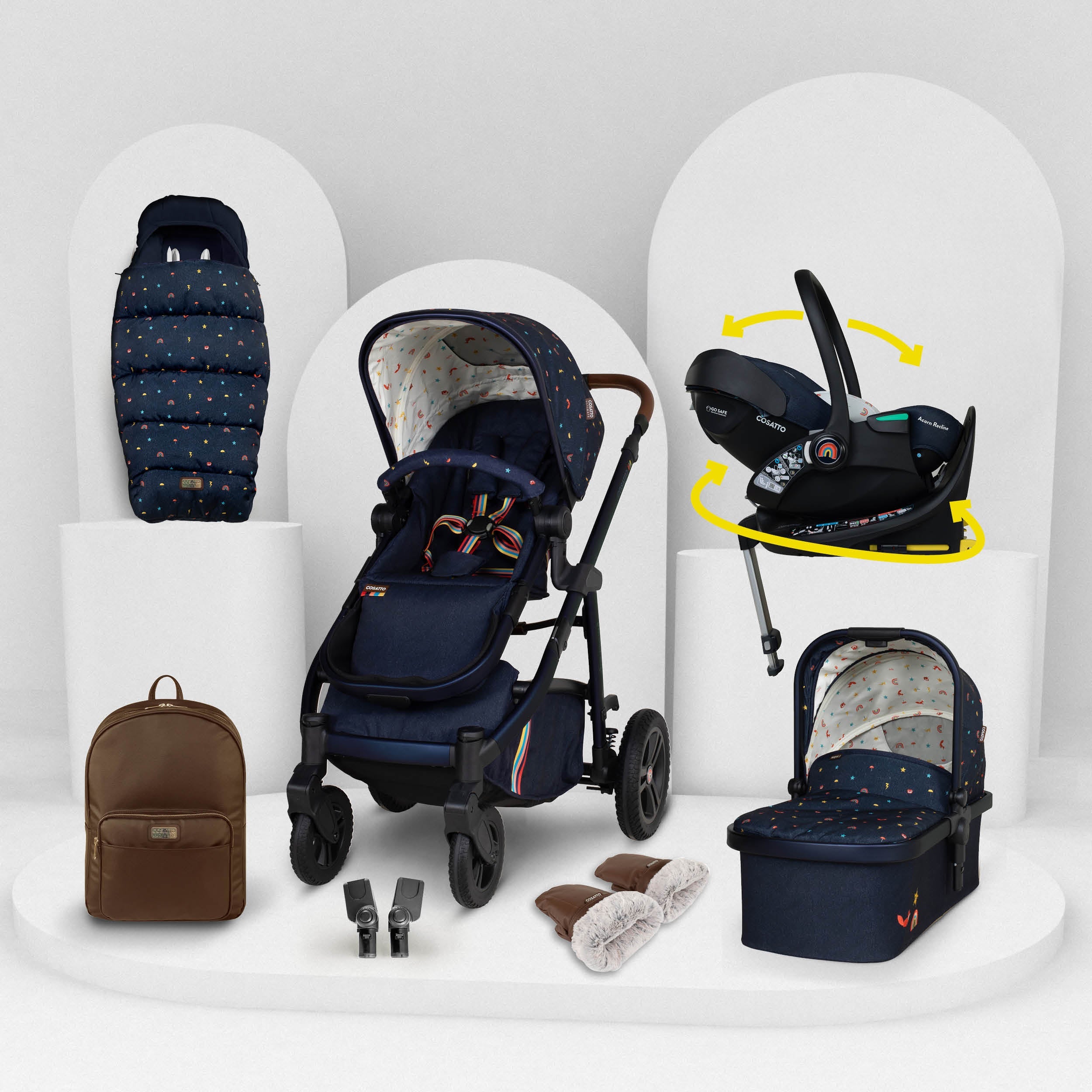 Pack Wow 3 Giratorio y Reclinable - Doodle Days