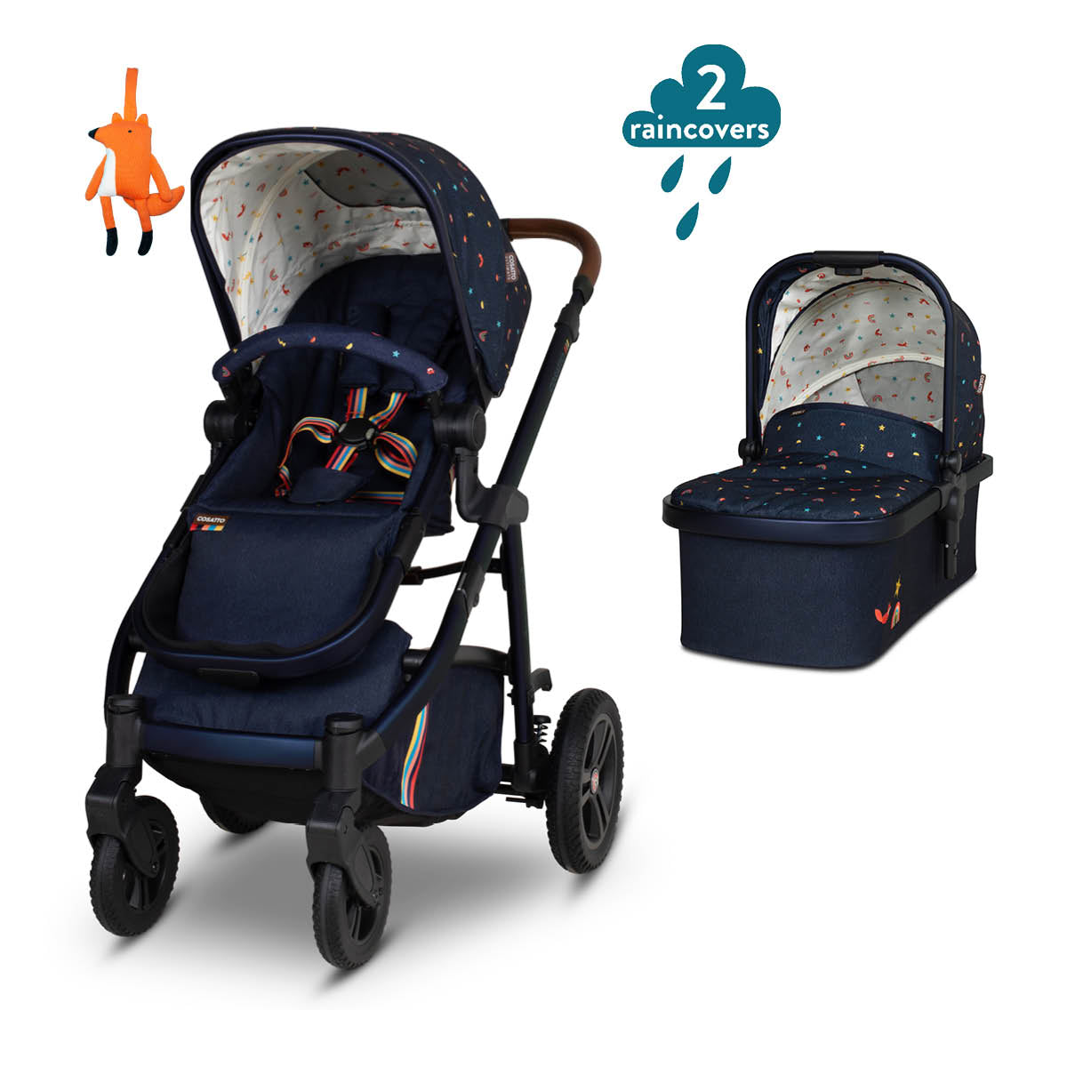 Pack Wow 3 con Carrito y Silla de Paseo - Doodle Days