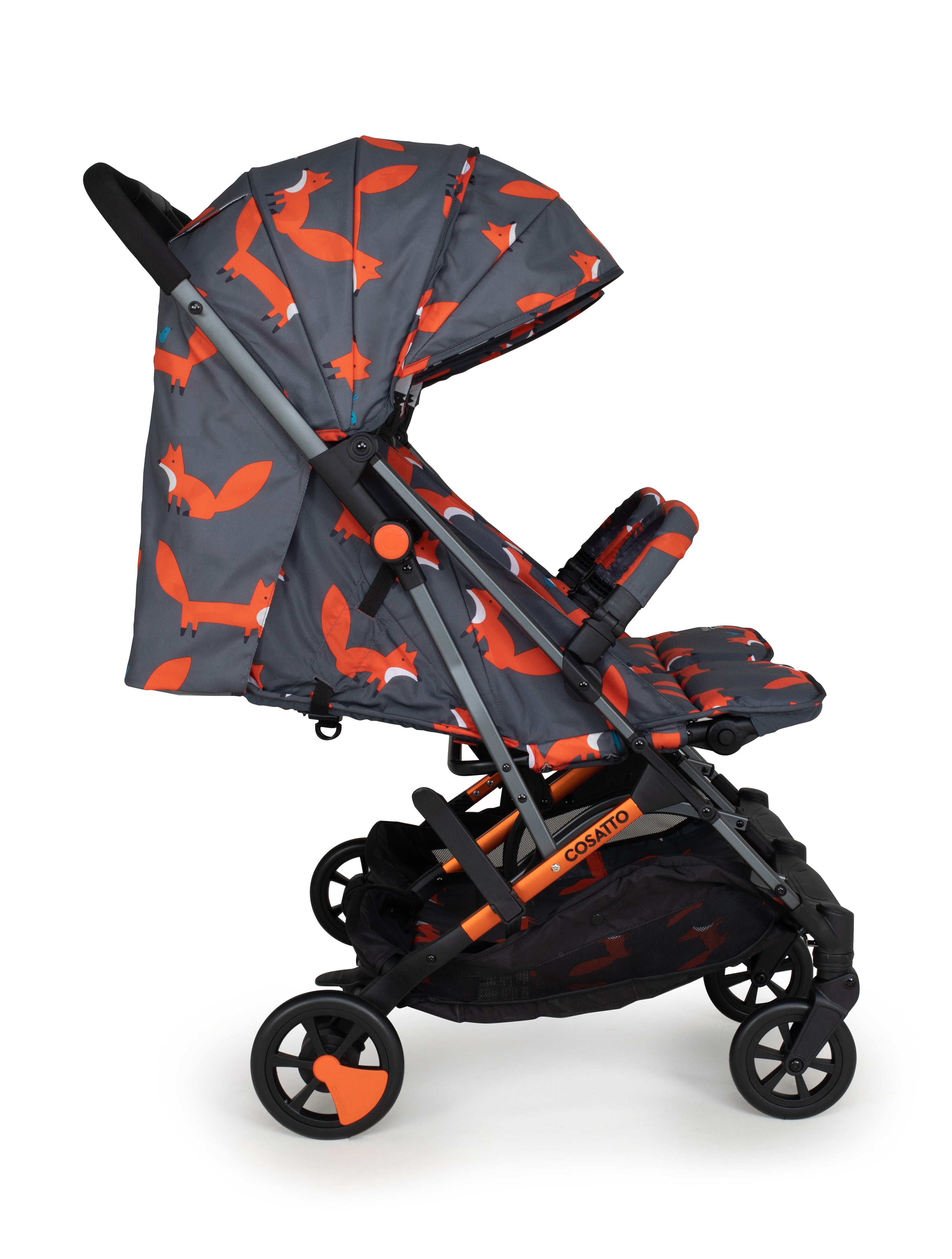 Silla de paseo Woosh Double - Charcoal Mister Fox