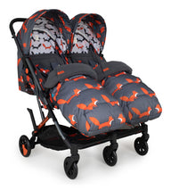 Silla de paseo Woosh Double - Charcoal Mister Fox